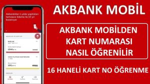 Akbank Mobilden Kart Numarası Öğrenme