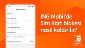 ING Bank Sim Kart Bloke Kaldırma