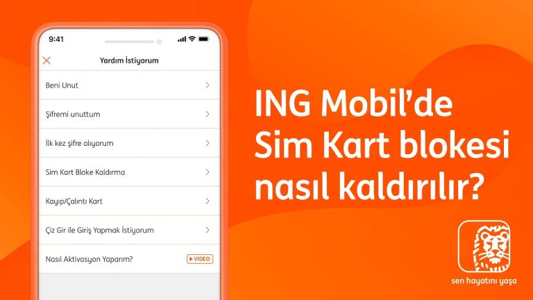 ING Bank Sim Kart Bloke Kaldırma