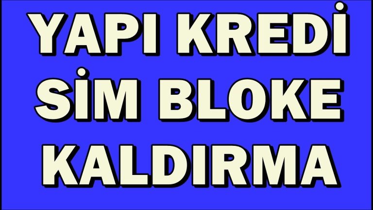 Yapı Kredi Sim Kart Bloke Kaldırma
