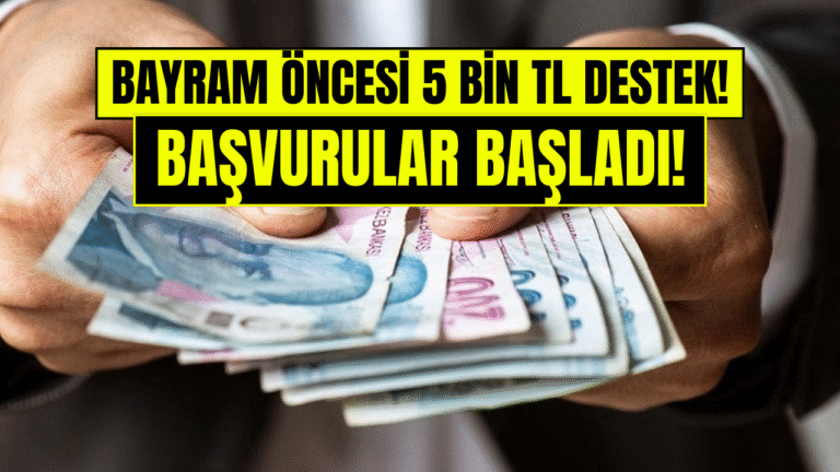 Kurban bayram öncesi İhtiyaç sahibi ailelere maaş gibi tek seferlik para yardımı